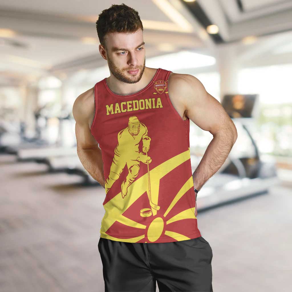 Macedonia Ice Hockey Custom Men Tank Top Go Champion - Wonder Print Shop
