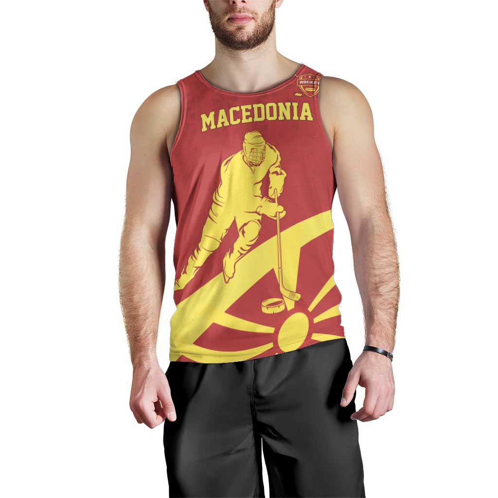 Macedonia Ice Hockey Custom Men Tank Top Go Champion - Wonder Print Shop