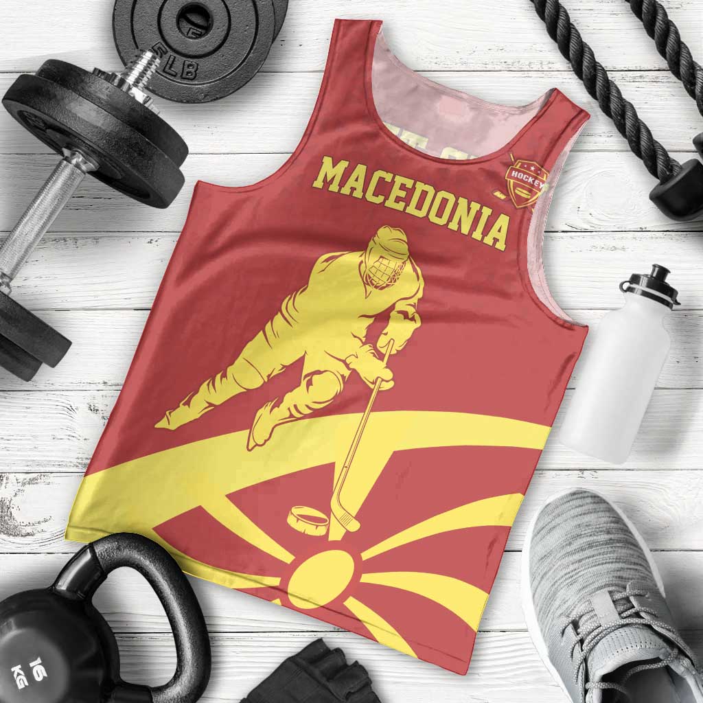 Macedonia Ice Hockey Custom Men Tank Top Go Champion - Wonder Print Shop
