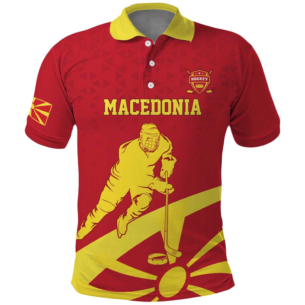 Macedonia Ice Hockey Custom Polo Shirt Go Champion - Wonder Print Shop