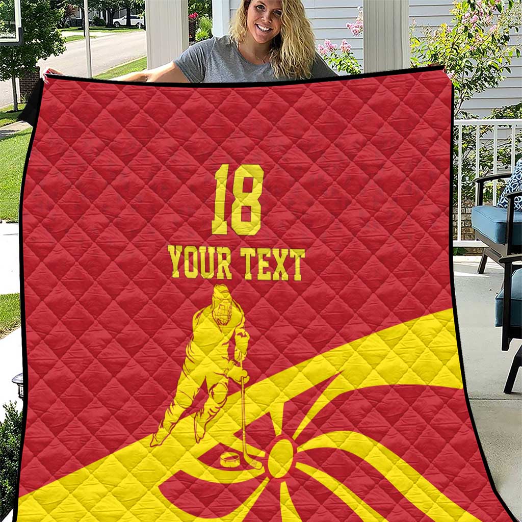 Macedonia Ice Hockey Custom Quilt Go Champion - Wonder Print Shop