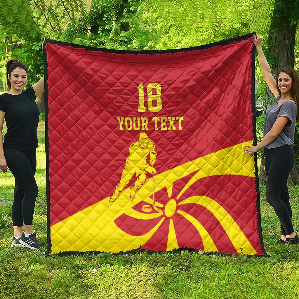 Macedonia Ice Hockey Custom Quilt Go Champion - Wonder Print Shop
