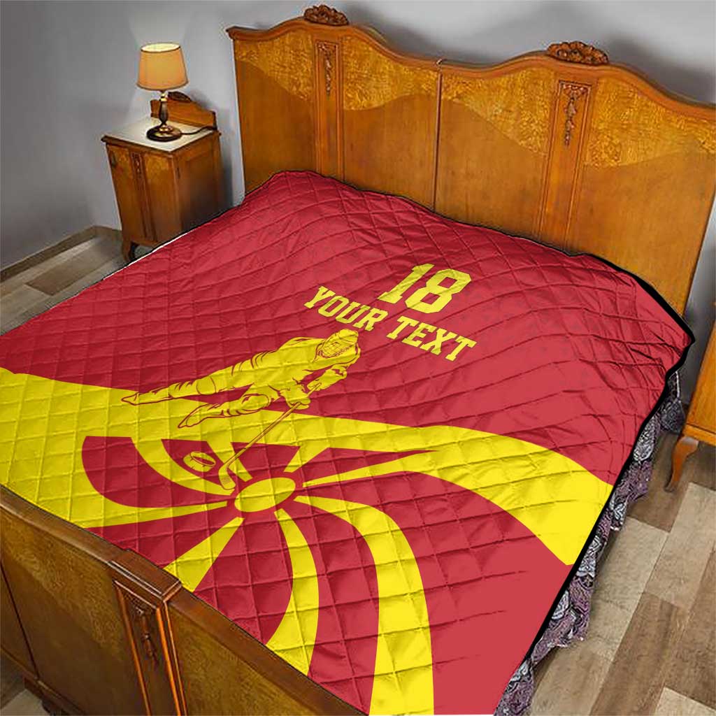 Macedonia Ice Hockey Custom Quilt Go Champion - Wonder Print Shop
