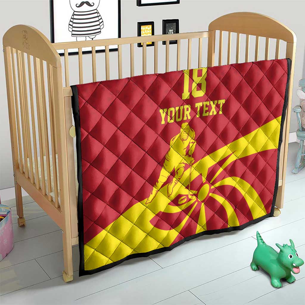 Macedonia Ice Hockey Custom Quilt Go Champion - Wonder Print Shop