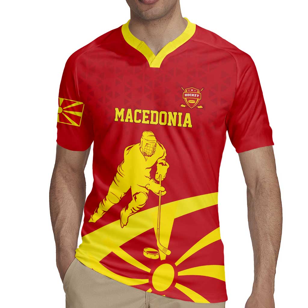 Macedonia Ice Hockey Custom Rugby Jersey Go Champion - Wonder Print Shop