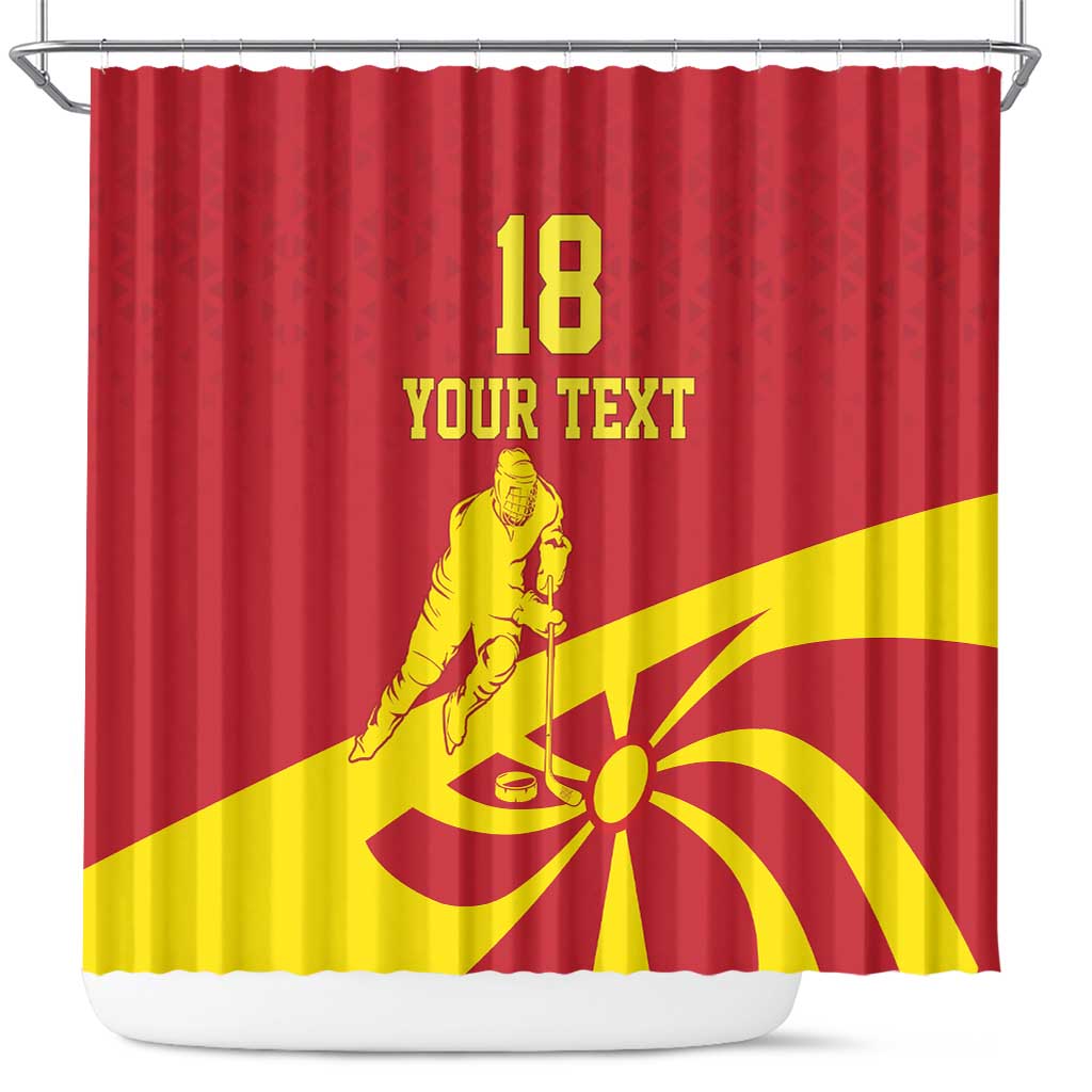 Macedonia Ice Hockey Custom Shower Curtain Go Champion - Wonder Print Shop