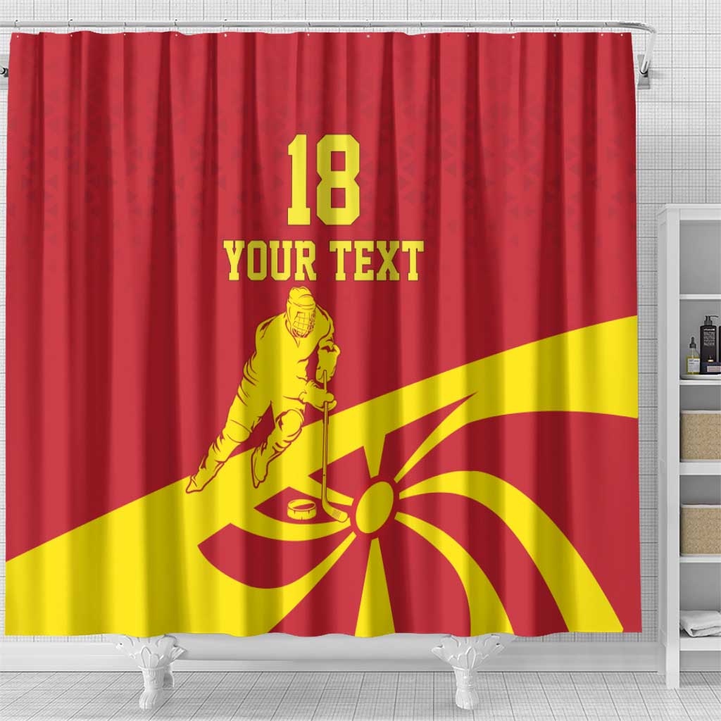 Macedonia Ice Hockey Custom Shower Curtain Go Champion - Wonder Print Shop