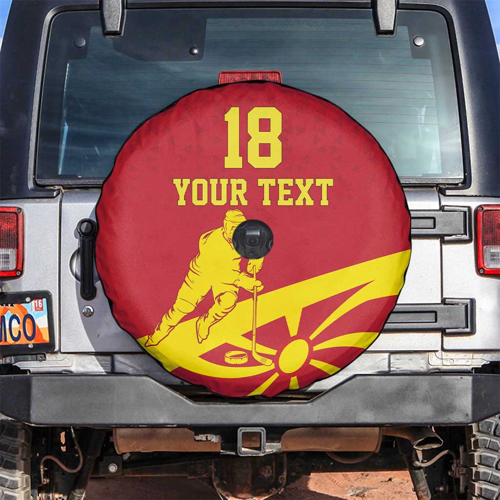 Macedonia Ice Hockey Custom Spare Tire Cover Go Champion - Wonder Print Shop