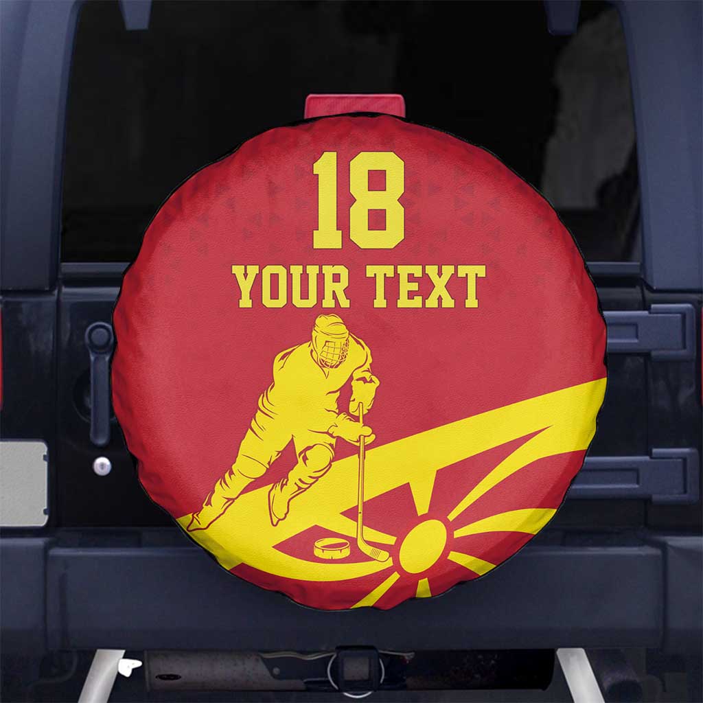 Macedonia Ice Hockey Custom Spare Tire Cover Go Champion - Wonder Print Shop