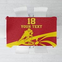 Macedonia Ice Hockey Custom Tablecloth Go Champion - Wonder Print Shop