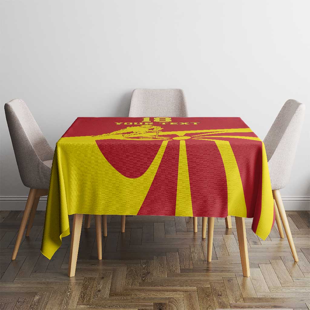 Macedonia Ice Hockey Custom Tablecloth Go Champion - Wonder Print Shop