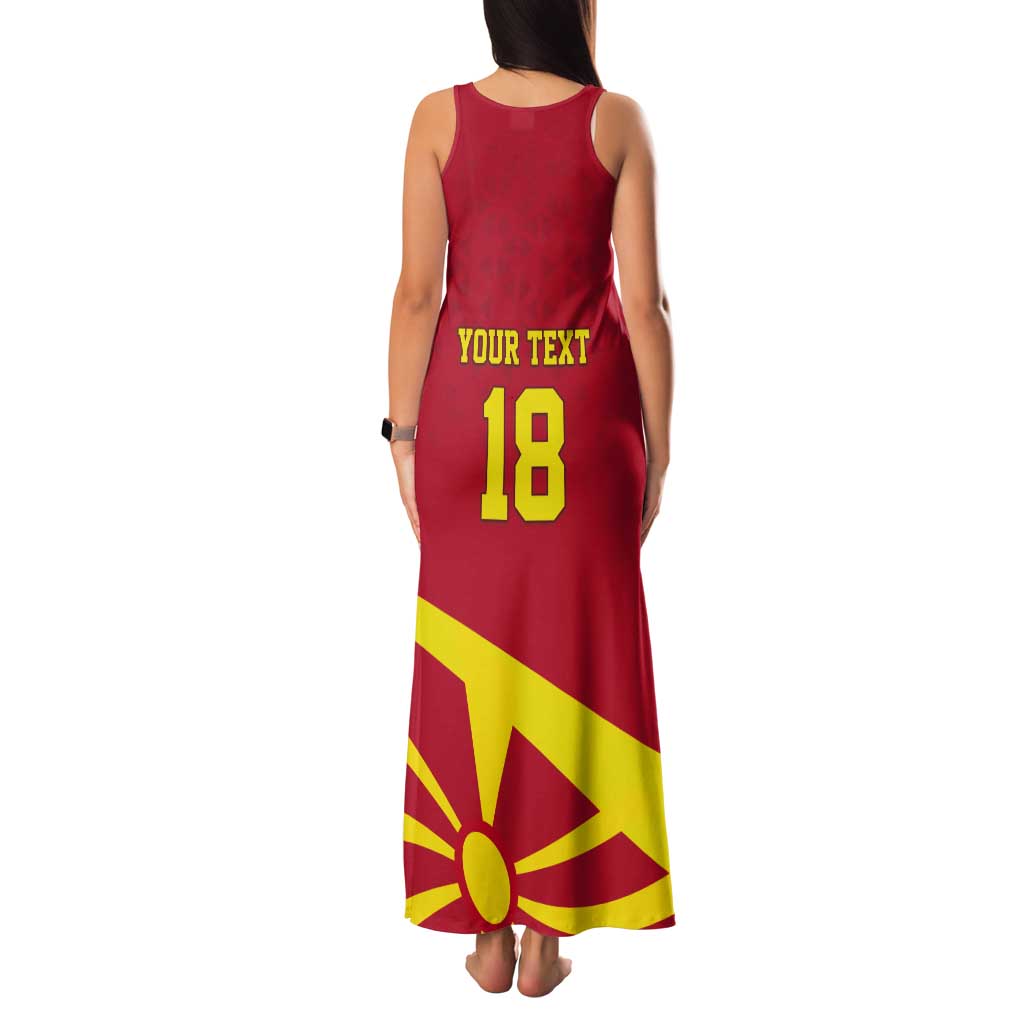 Macedonia Ice Hockey Custom Tank Maxi Dress Go Champion - Wonder Print Shop