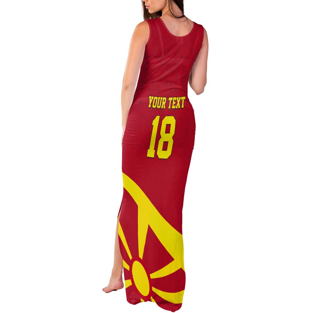 Macedonia Ice Hockey Custom Tank Maxi Dress Go Champion - Wonder Print Shop