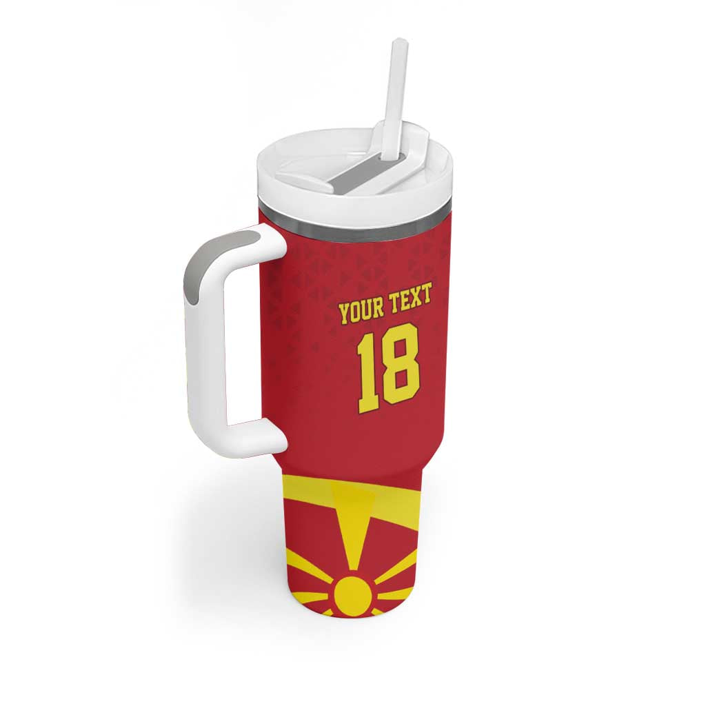 Macedonia Ice Hockey Custom Tumbler With Handle Go Champion - Wonder Print Shop