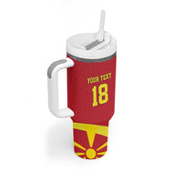 Macedonia Ice Hockey Custom Tumbler With Handle Go Champion - Wonder Print Shop