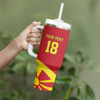 Macedonia Ice Hockey Custom Tumbler With Handle Go Champion - Wonder Print Shop