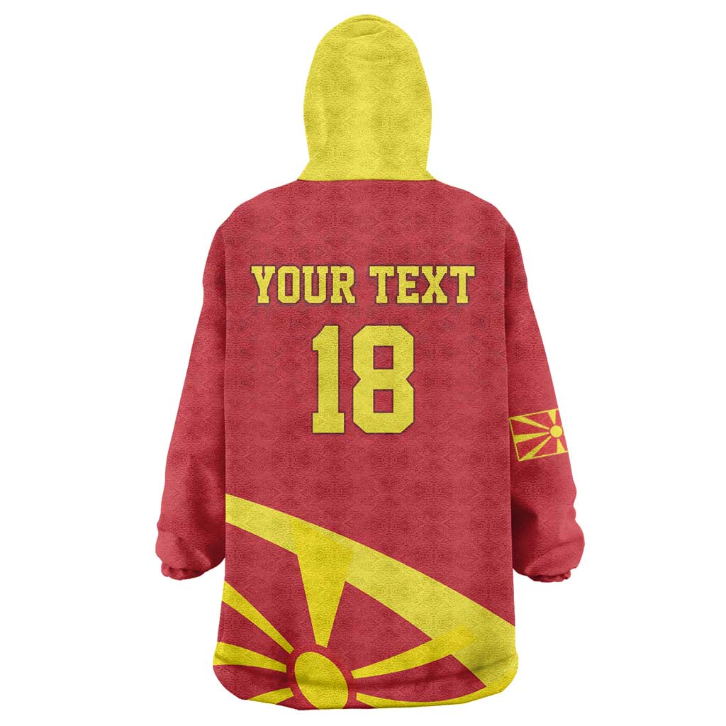 Macedonia Ice Hockey Custom Wearable Blanket Hoodie Go Champion - Wonder Print Shop
