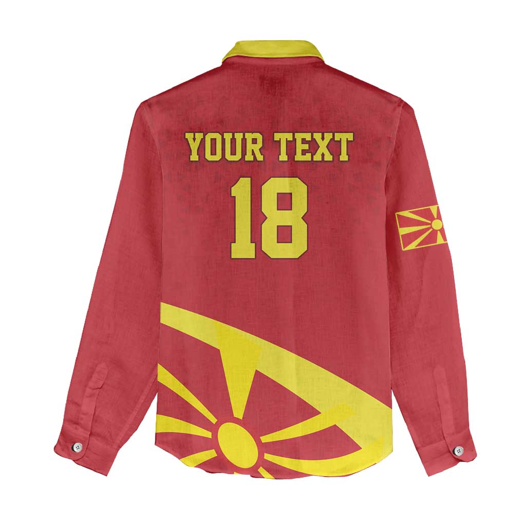 Macedonia Ice Hockey Custom Women Casual Shirt Go Champion - Wonder Print Shop