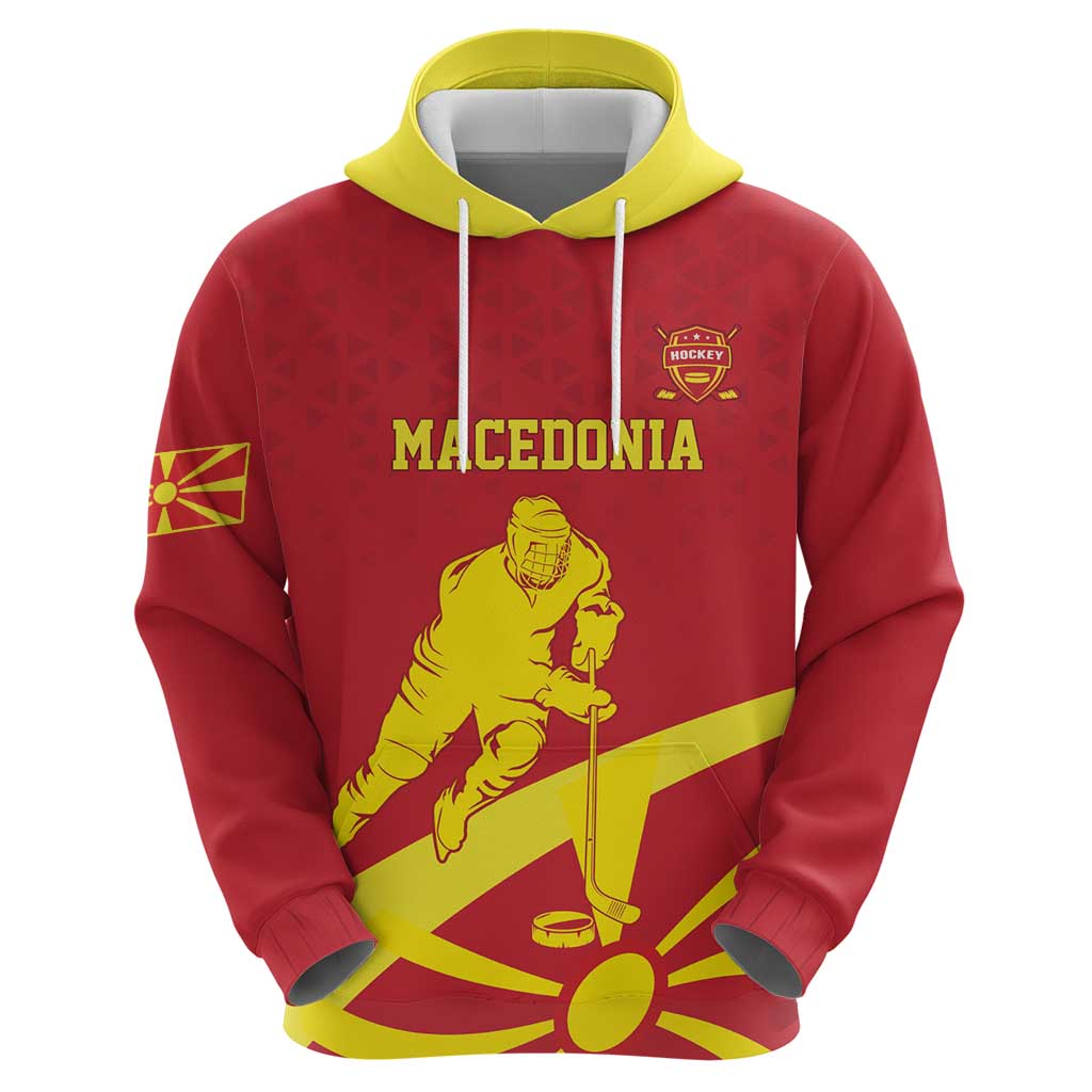 Macedonia Ice Hockey Custom Zip Hoodie Go Champion - Wonder Print Shop