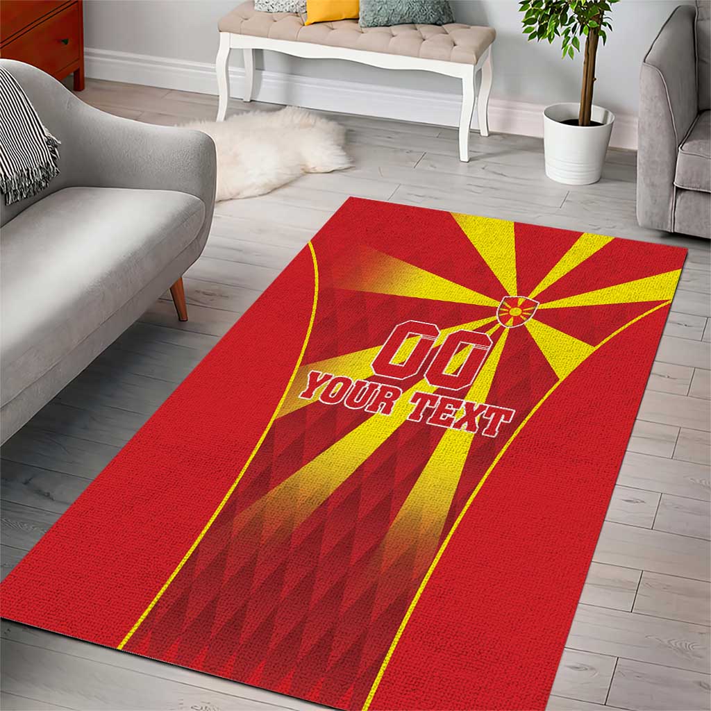 Custom Macedonia Football Area Rug Come On Lavovi - Wonder Print Shop