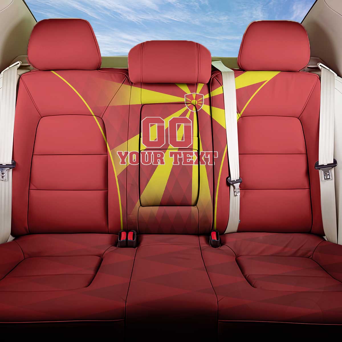 Custom Macedonia Football Back Car Seat Cover Come On Lavovi - Wonder Print Shop