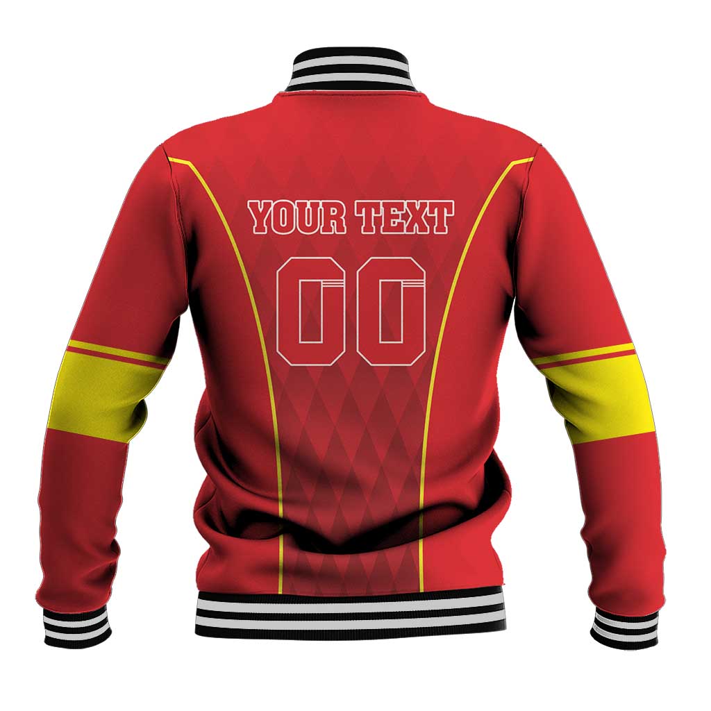 Custom Macedonia Football Baseball Jacket Come On Lavovi - Wonder Print Shop