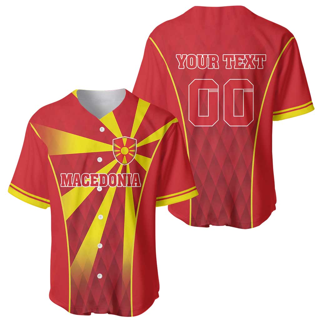 Custom Macedonia Football Baseball Jersey Come On Lavovi - Wonder Print Shop