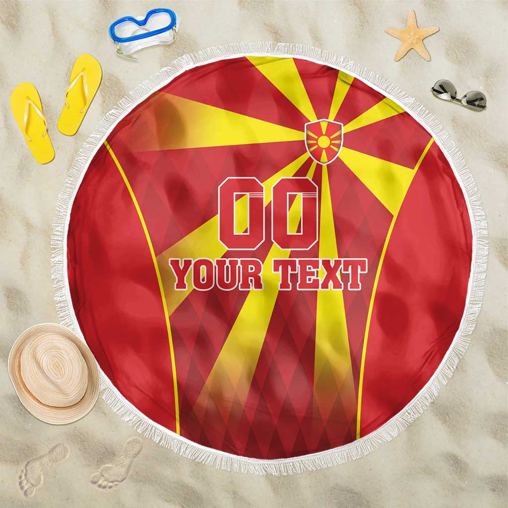 Custom Macedonia Football Beach Blanket Come On Lavovi - Wonder Print Shop