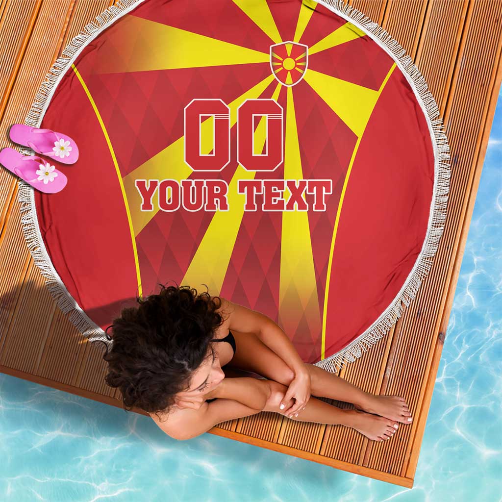Custom Macedonia Football Beach Blanket Come On Lavovi - Wonder Print Shop