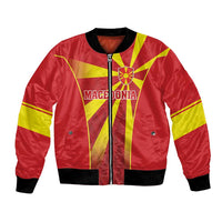 Custom Macedonia Football Bomber Jacket Come On Lavovi - Wonder Print Shop