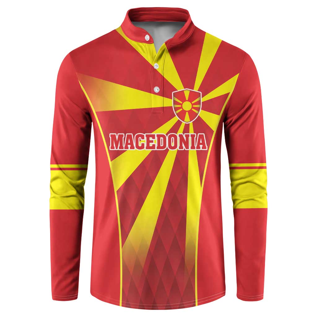 Custom Macedonia Football Button Sweatshirt Come On Lavovi - Wonder Print Shop