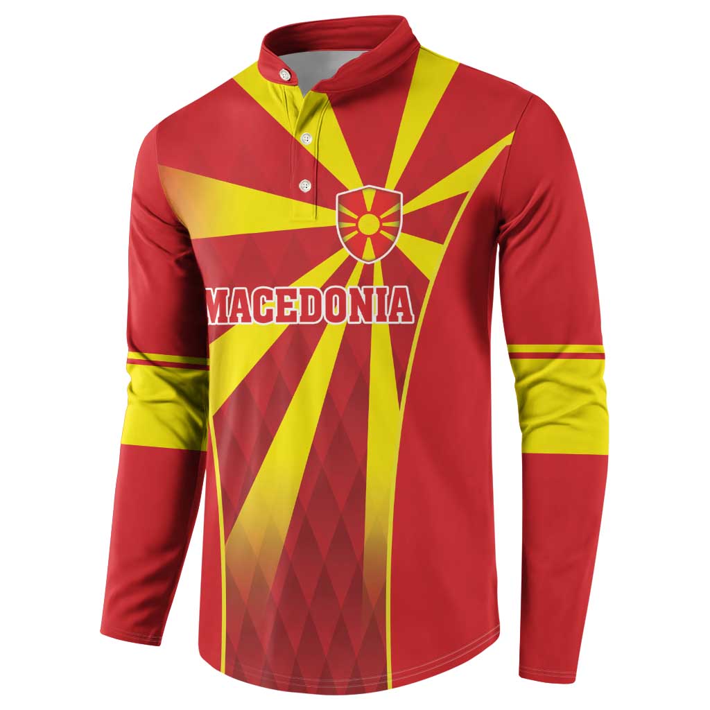 Custom Macedonia Football Button Sweatshirt Come On Lavovi - Wonder Print Shop