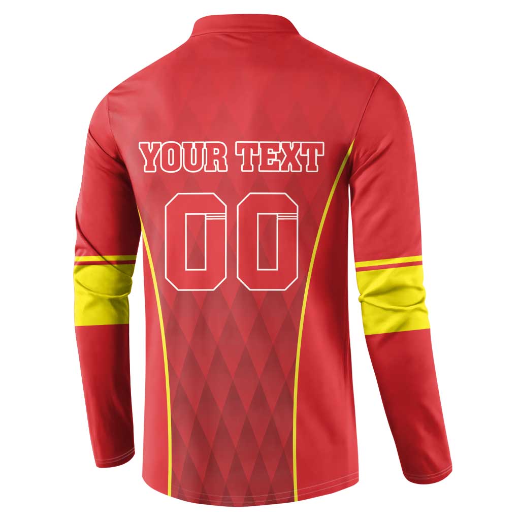 Custom Macedonia Football Button Sweatshirt Come On Lavovi - Wonder Print Shop