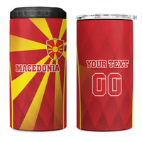 Custom Macedonia Football 4 in 1 Can Cooler Tumbler Come On Lavovi - Wonder Print Shop