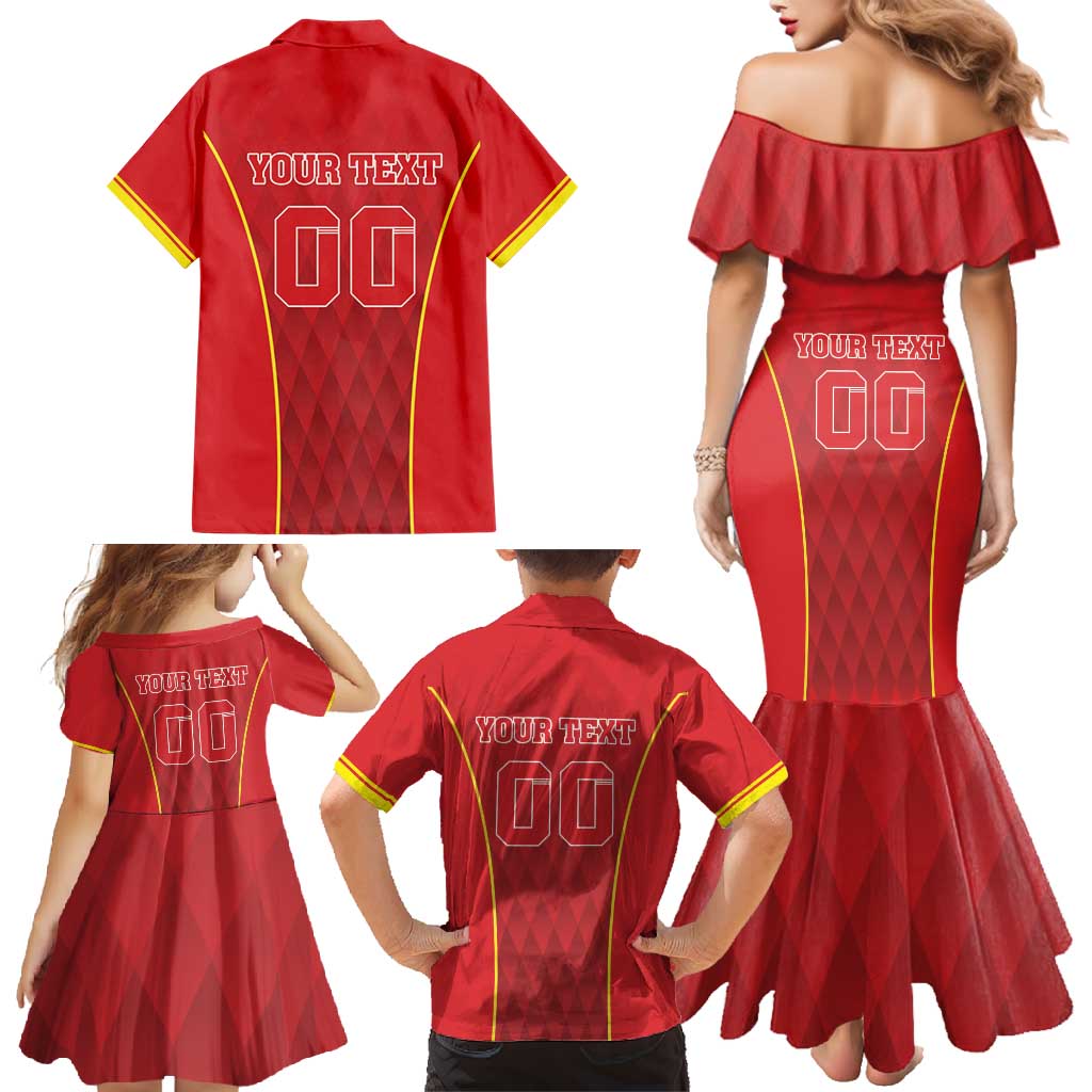 Custom Macedonia Football Family Matching Mermaid Dress and Hawaiian Shirt Come On Lavovi - Wonder Print Shop
