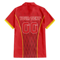 Custom Macedonia Football Family Matching Off Shoulder Short Dress and Hawaiian Shirt Come On Lavovi - Wonder Print Shop