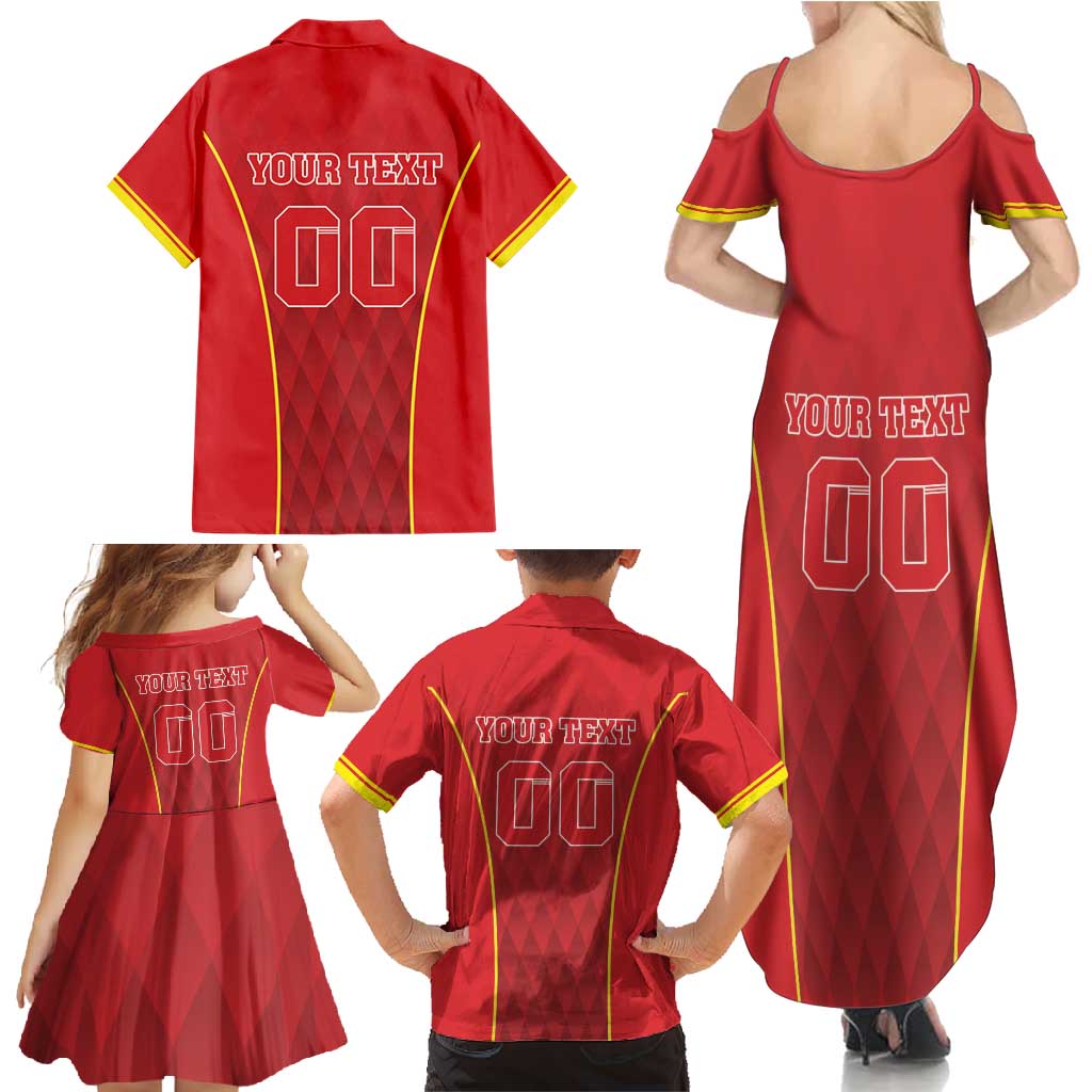 Custom Macedonia Football Family Matching Summer Maxi Dress and Hawaiian Shirt Come On Lavovi - Wonder Print Shop