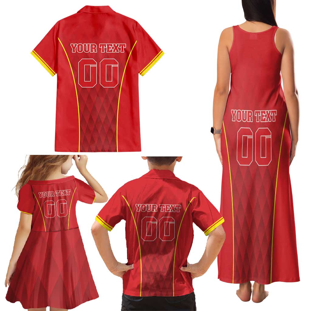 Custom Macedonia Football Family Matching Tank Maxi Dress and Hawaiian Shirt Come On Lavovi - Wonder Print Shop