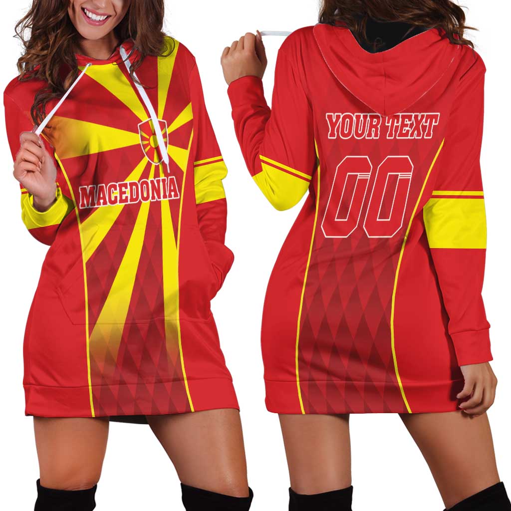 Custom Macedonia Football Hoodie Dress Come On Lavovi - Wonder Print Shop