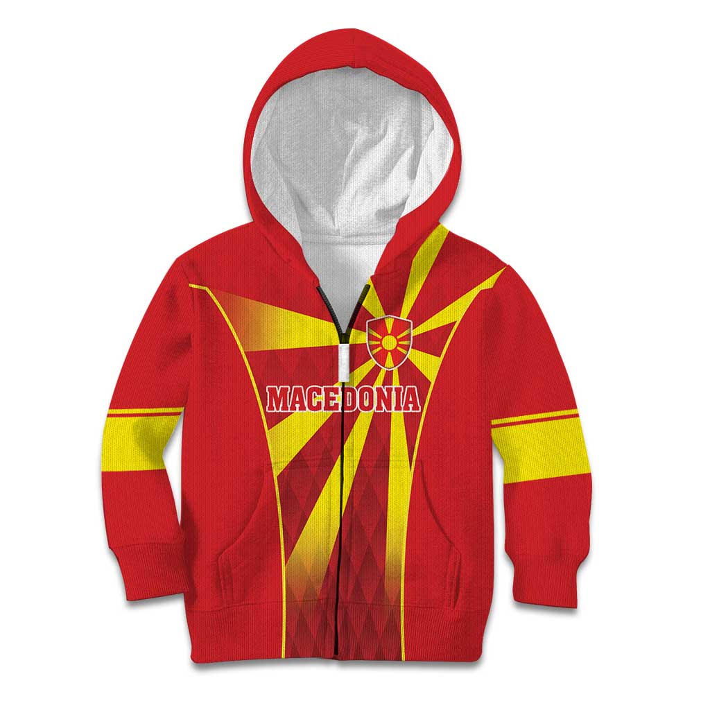 Custom Macedonia Football Kid Hoodie Come On Lavovi - Wonder Print Shop
