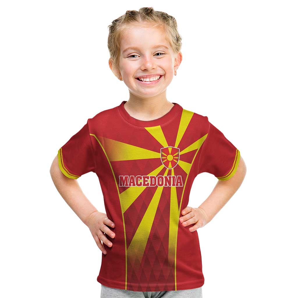 Custom Macedonia Football Kid T Shirt Come On Lavovi - Wonder Print Shop