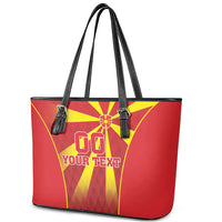 Custom Macedonia Football Leather Tote Bag Come On Lavovi - Wonder Print Shop
