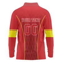 Custom Macedonia Football Long Sleeve Polo Shirt Come On Lavovi - Wonder Print Shop