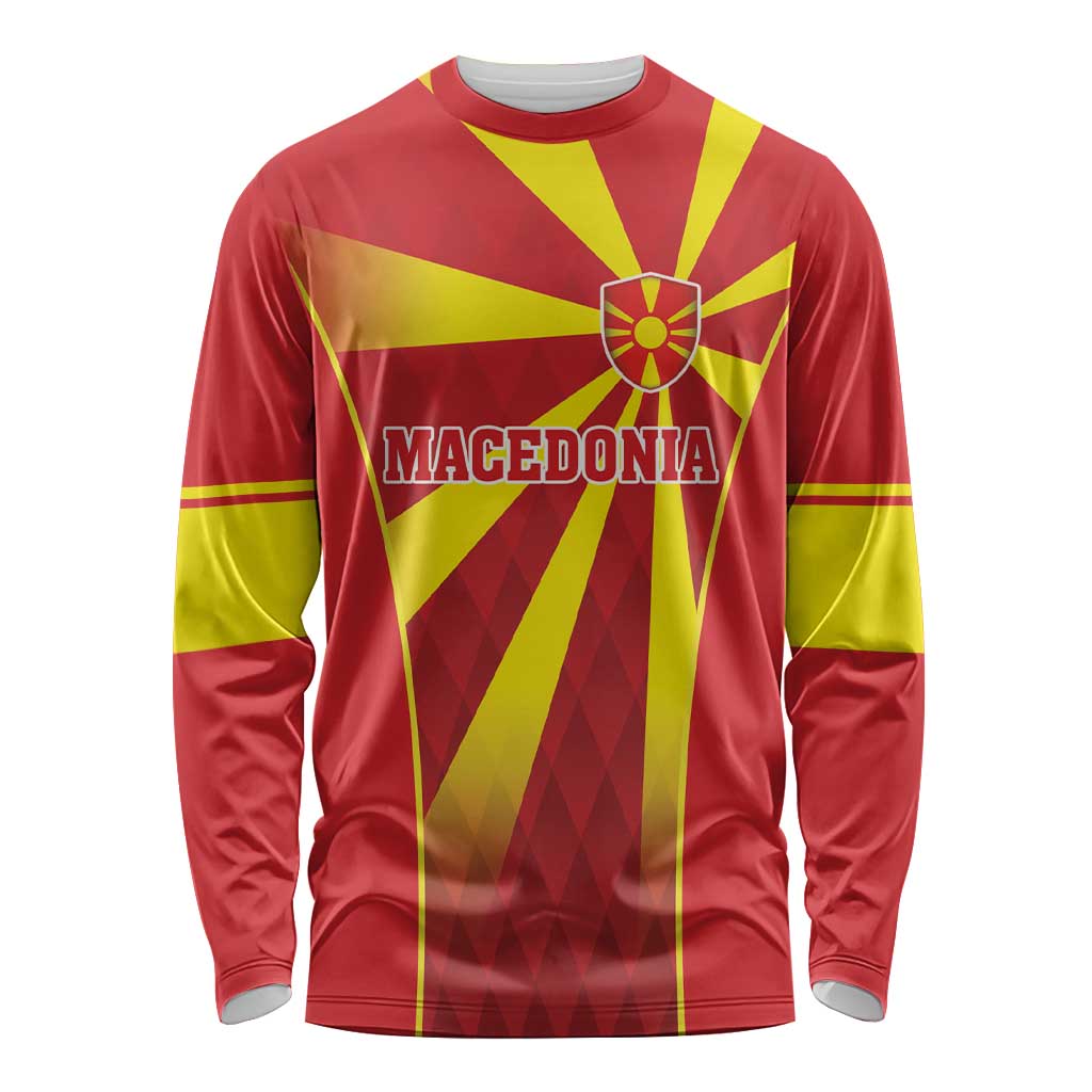 Custom Macedonia Football Long Sleeve Shirt Come On Lavovi - Wonder Print Shop