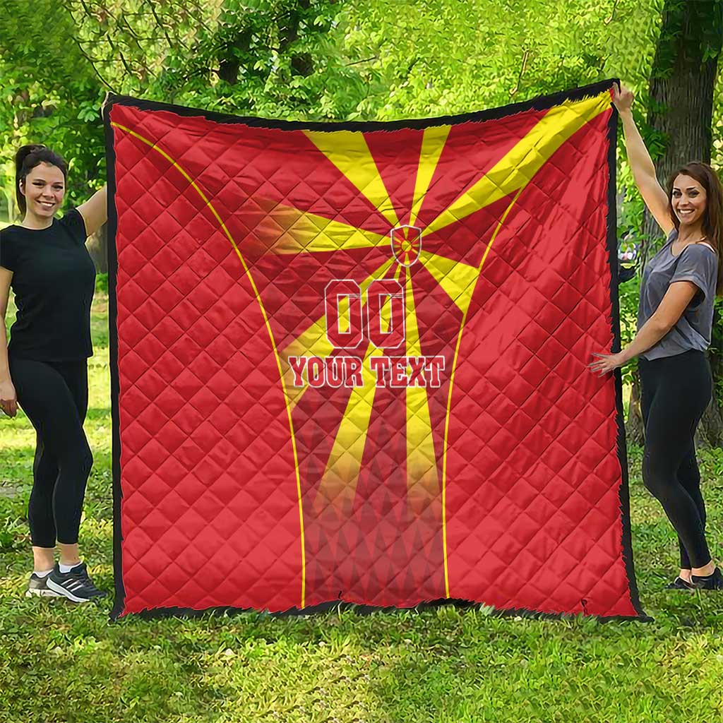 Custom Macedonia Football Quilt Come On Lavovi - Wonder Print Shop