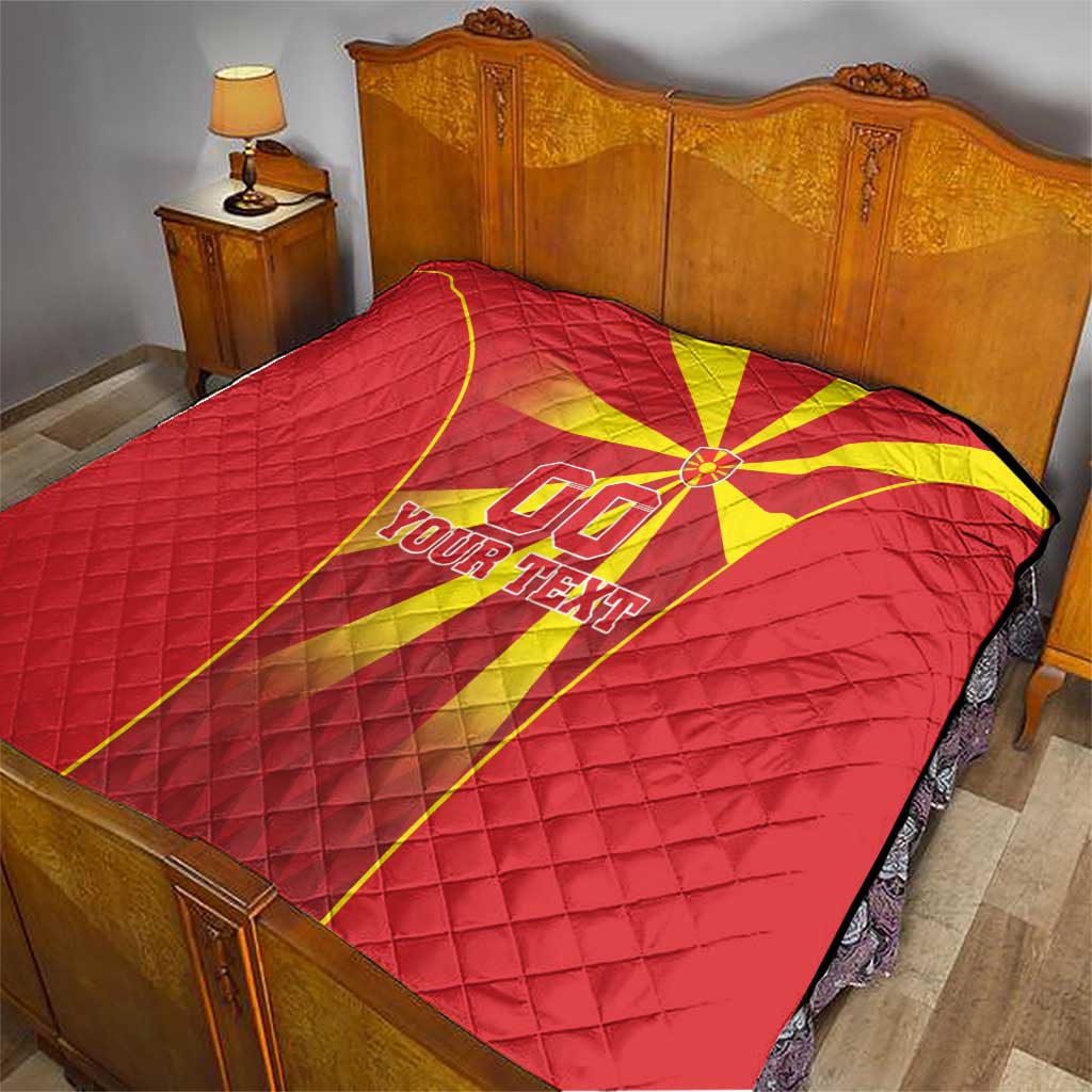 Custom Macedonia Football Quilt Come On Lavovi - Wonder Print Shop