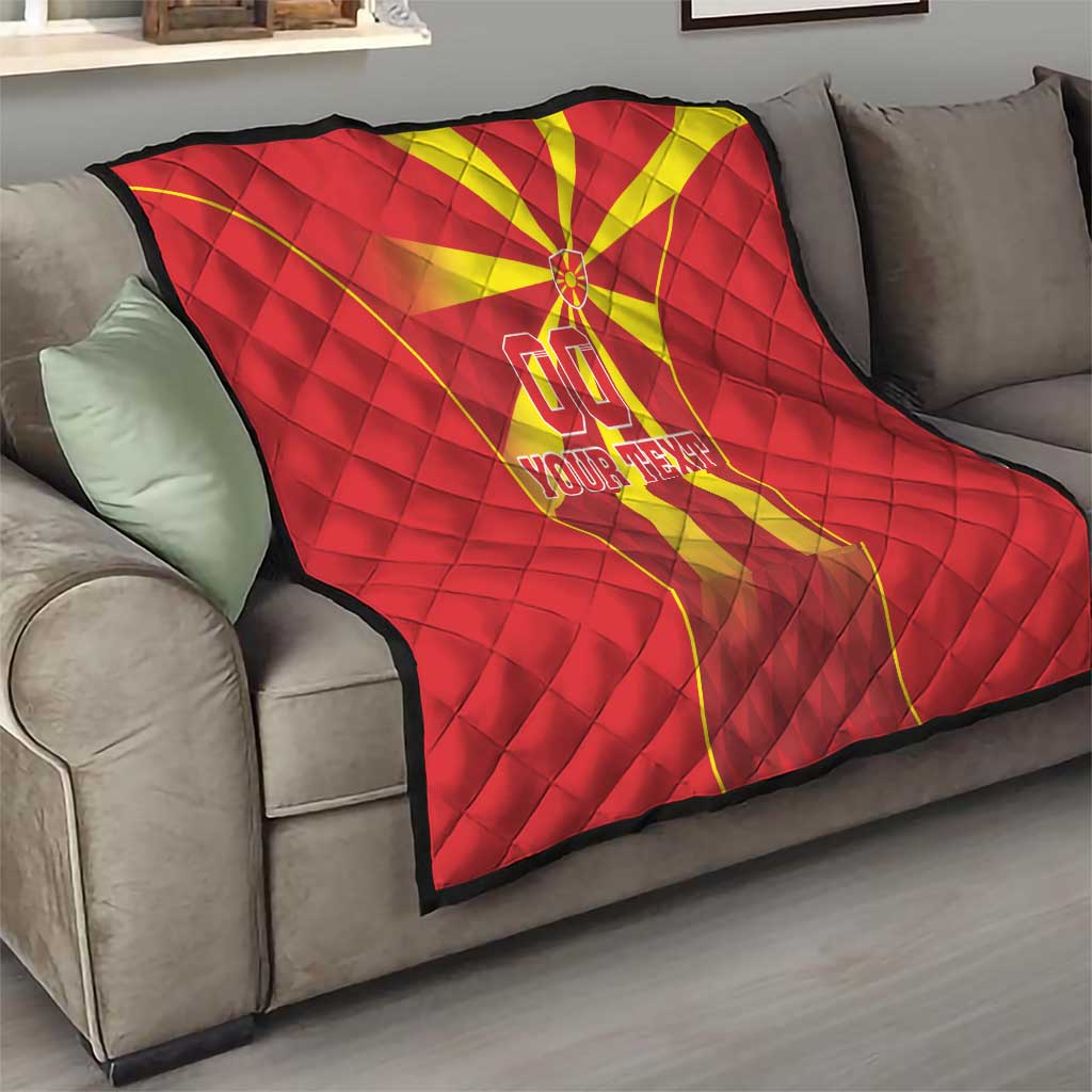 Custom Macedonia Football Quilt Come On Lavovi - Wonder Print Shop