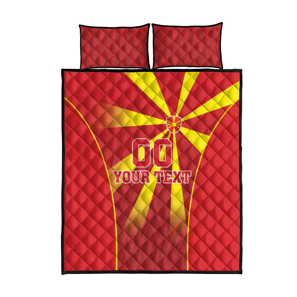 Custom Macedonia Football Quilt Bed Set Come On Lavovi - Wonder Print Shop
