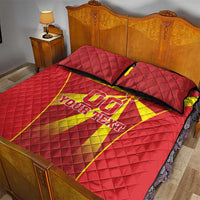 Custom Macedonia Football Quilt Bed Set Come On Lavovi - Wonder Print Shop