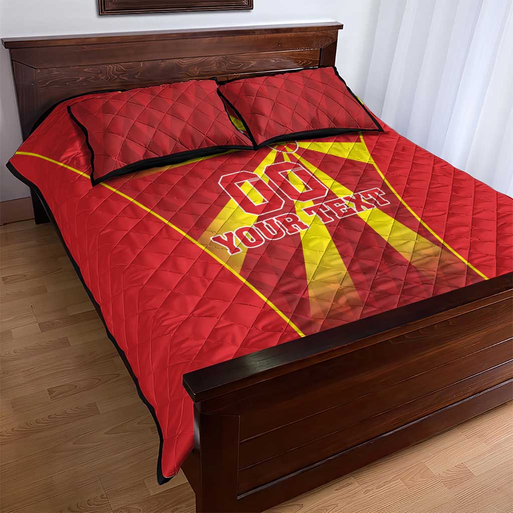 Custom Macedonia Football Quilt Bed Set Come On Lavovi - Wonder Print Shop